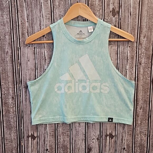 Adidas Spellout Crop Tee - Picture 1 of 3